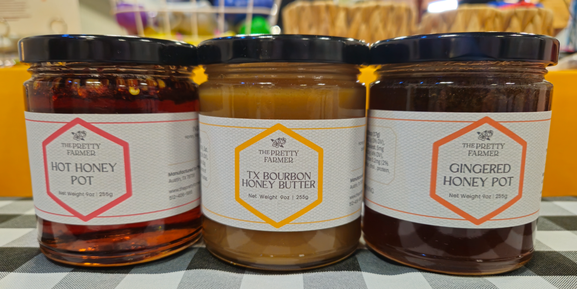 The Honey Pot Trio - TX Bourbon, Hot Honey & Ginger Honey