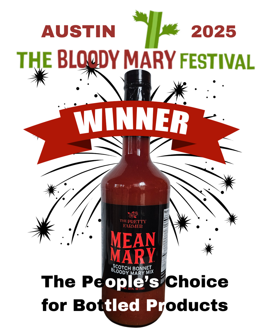 LIMITED TIME ONLY - Mean Mary Bloody Mary Mix, 64 oz - NON ALCOHOLIC