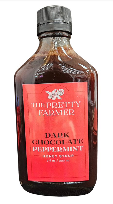 Dark Chocolate Peppermint Honey Syrup, 7oz