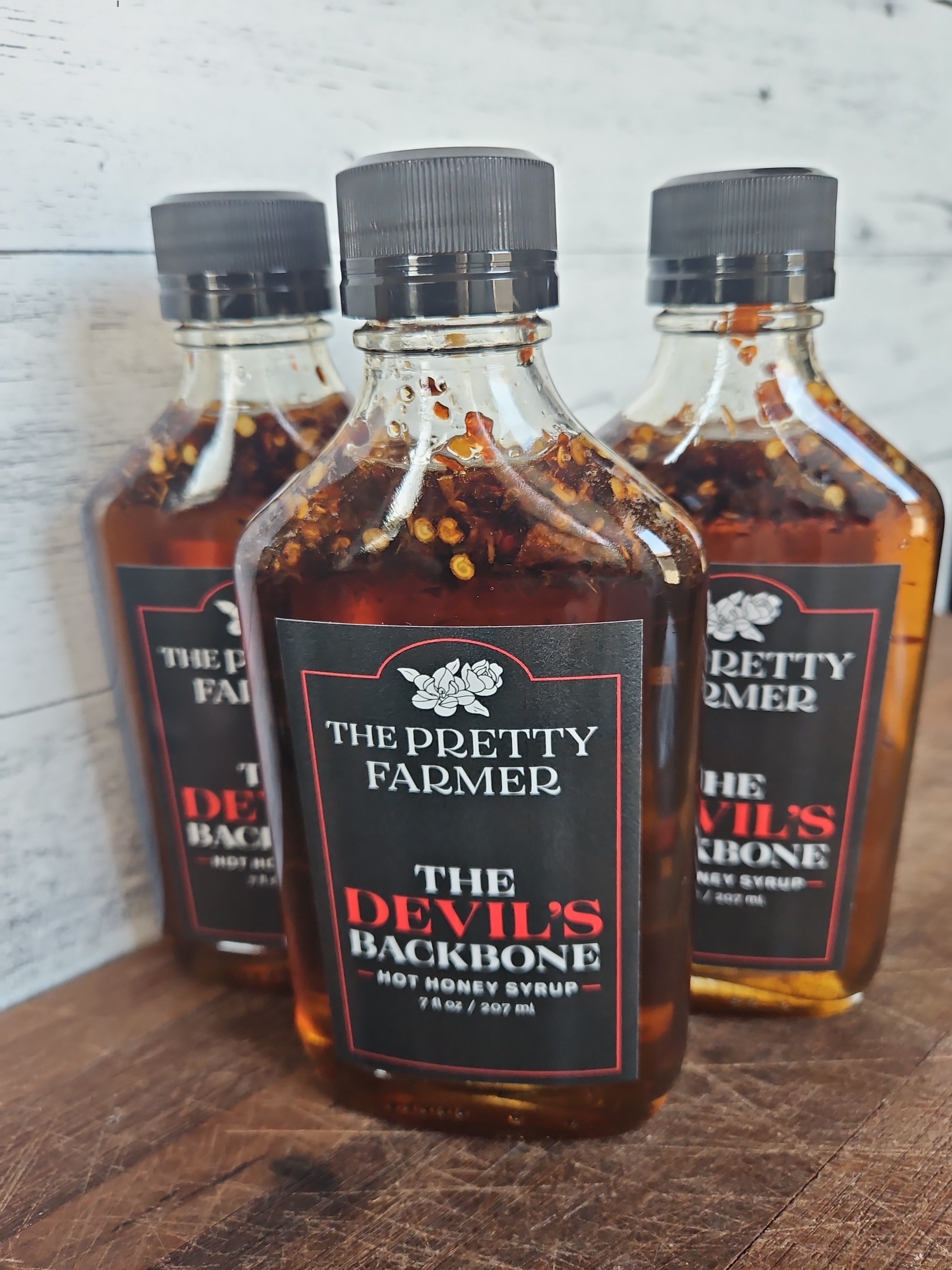 THE DEVILS BACKBONE HOT HONEY SYRUP, 7oz FLASK