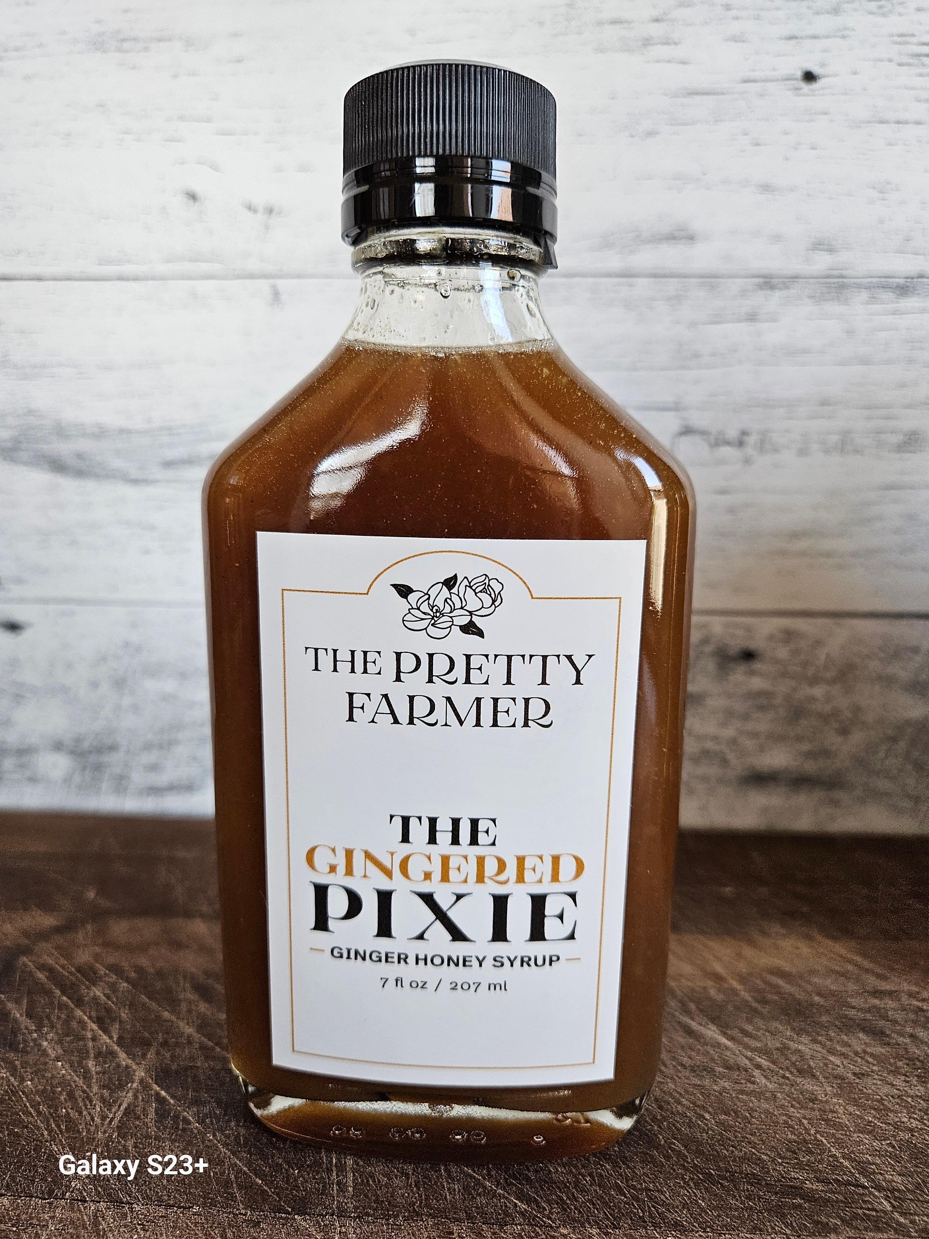 THE GINGERED PIXIE HONEY SYRUP, 7oz FLASK