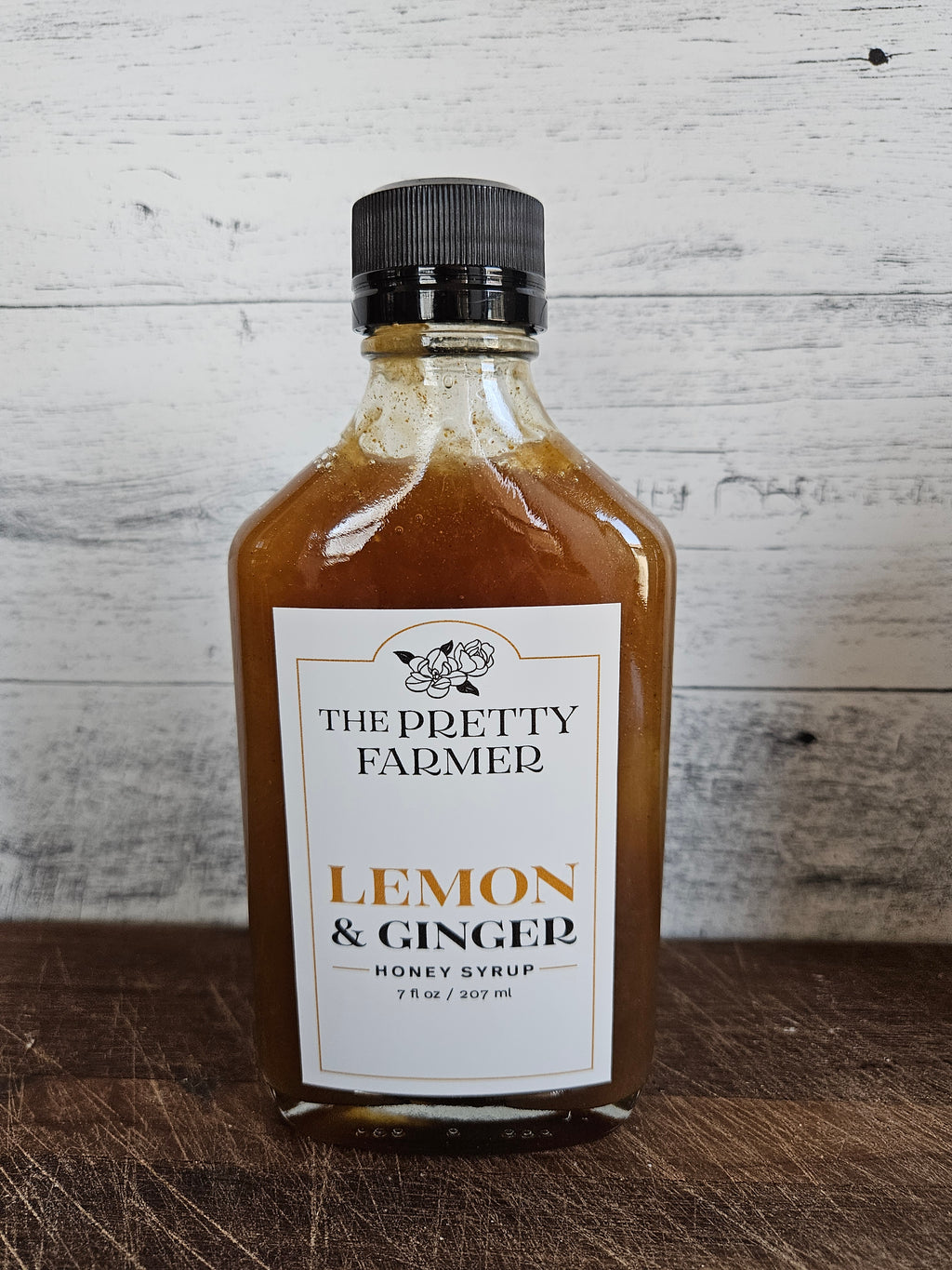 LEMON & GINGER HONEY SYRUP, 7oz FLASK