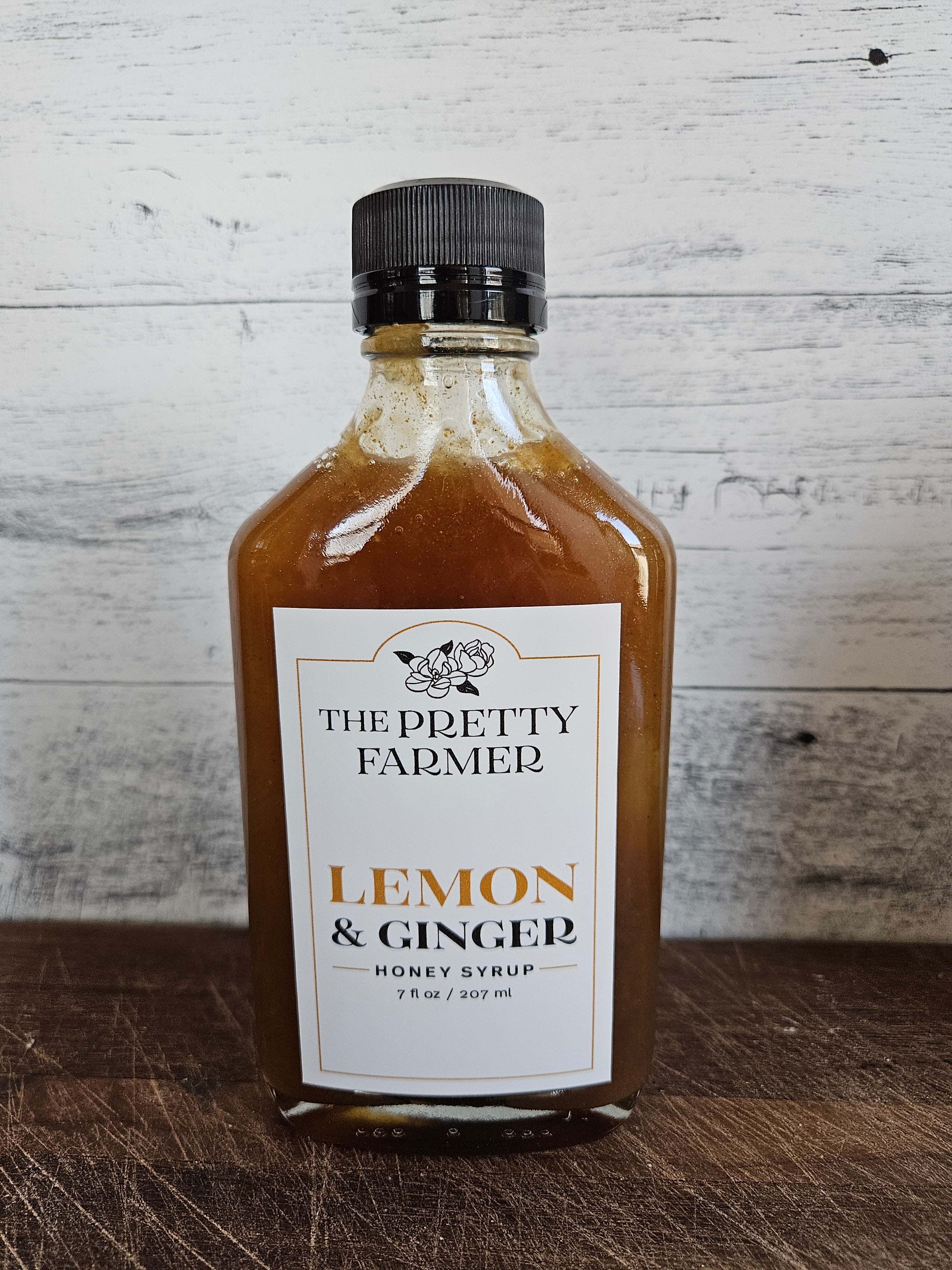 LEMON & GINGER HONEY SYRUP, 7oz FLASK